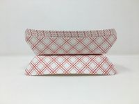 Mr. Miracle 7 Inch Paper Hot Dog Tray in Red White Pattern. Pack of 250. Disposable, Recyclable and Fully Biodegradable. Made in USA