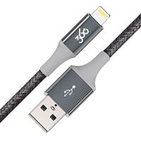 360 Electrical 360650-CH Habitat 4ft Premium Braided Charging Cable with Lightning Connector - MFi Certified for iPhone and iPad - Authentic-Charcoal