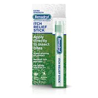 Benadryl Extra Strength Itch Relief Stick, Diphenhydramine Topical Analgesic and Zine Acetate Skin Protectant to Relieve Skin Itching and Pain, Travel Size, 0.47 fl. oz