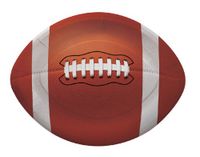 8-Count Round Dessert Paper Plates, Football Shaped