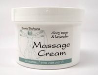 SANTA BARBARA MASSAGE Massage Cream Clary Sage Lavender, 8 Ounce