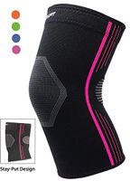 Women's Knee Compression Sleeve Premium Medical-Grade Knee Support for Arthritis and Meniscus Tear Stay-Put and Breathable (Purple, Large Single)