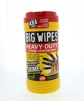 Big Wipes 60020046"Red Top" Heavy Duty Industrial Textured Scrubbing Wipes, 80 Count