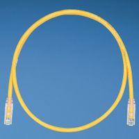 Panduit UTPSP3YLY Category-6 8-Conductor Strain Relief Clear Boot Patch Cord, 3-Feet, Yellow