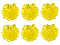 PMU Star Gift Bows 6 Inch Neon Yellow (6/Pkg) Pkg/12