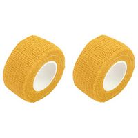 ECYC 2Pcs Self-Adhering Bandage Wraps 5 Yard Elastic First Aid Tape Roll,1 Inch Wide,Yellow