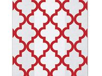 100ct Red"GEO Tiles" 4x2x9" Medium Cello Cellophane Treat Food Snack Bags