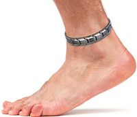 Elegant Titanium Magnetic Therapy Anklet for Men and Women Arthritis Pain Relief & Inflammation Reduction for Feet and Ankles (Gunmetal Gray)