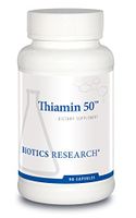 Biotics Research Thiamin 50™ – High Potency Vitamin B1, 50 mg, Energy Production, Metabolic Support, Cardiovascular Health, Brain Health. 90 Capsules