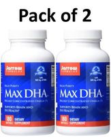 Jarrow Formulas Max DHA , Supports Brain and Eye Health, 180 Softgels (Pack of 2)