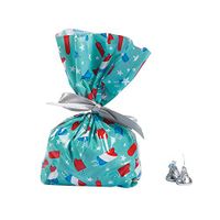 Fun Express - Patriotic Pop Cello Bag for Fourth of July - Party Supplies - Bags - Cellophane Bags - Fourth of July - 12 Pieces