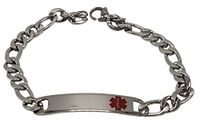 JGFinds Type 2 Diabetes Medical Alert Engraved Stainless Steel Bracelet, 8 inch