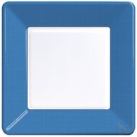 Coordinate Textured Square 9-inch Plates, True Blue