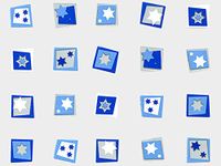 100ct Small Blue White Silver"Hanukkah Star" 7x2x3" Cello Party Treat Food Snack Bags