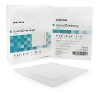 MCK89062004 - Mckesson Brand Adhesive Island Dressing McKesson 6 X 6 Inch Polypropylene / Rayon Square 4 X 4 Inch Pad White Sterile