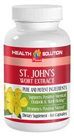 Brain Memory Booster - ST. John's Wort Extract - Promotes Positive Mood - Ginkgo biloba - 1 Bottle (60 Capsules)