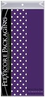Flexicore Packaging Purple Gift Wrap Tissue Paper | Size: 15 Inch X 20 Inch | Count: 20 Sheets | Color: Solid Purple & Polka Dot