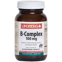 Lindberg Vitamin B-Complex 100 mg, 60 Vegetarian Capsules