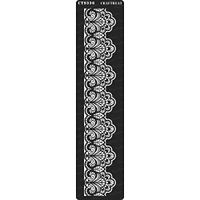 CrafTreat Stencil - Lace Border1 - Reusable Painting Template for Journal, Notebook, Home Decor, Crafting, DIY Albums, Scrapbook and Printing on Paper, Floor, Wall, Tile, Fabric, Wood 3x12 inches