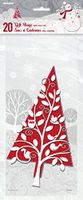 Frosted Holiday Cellophane Bags, 20ct