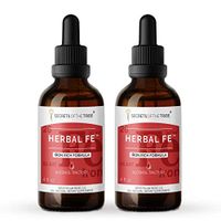 Secrets Of The Tribe - Herbal Fe, Iron Rich Formula, Herbal Supplement Blend Drops Alcohol Liquid Extract 2x4 Fl Oz