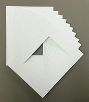 Pack of 10 16x20 White Picture Mats or Photography Matting Bevel Cut for 11x14 Pictures