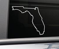 Nashville Decals Florida Vinyl Decal Laptop Car Truck Bumper Window Sticker, 5.5" x 5", White