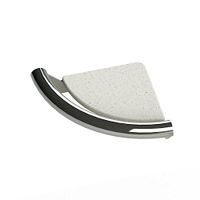 Invisia 2-in-1 Corner Shelf with Integrated Grab Bar: Polished Chrome