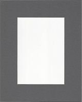 Pack of 2 24x36 Slate Grey Picture Mats with White Core, for 20x30 Pictures