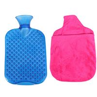 Exceart Hot Water Bottle Bag Anti Leak Hand Warmer Winter Hot Water Sack 2000ml Pain Relief Hot Water Bag for Kids Men Women