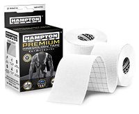 (2 Pack) White Kinesiology Tape for Physical Therapy Sports Athletes – Waterproof Latex Free Elastic, 16ft Water Resistant Kinetic Uncut Kinesio Tape for Knee Pain, Elbow & Shoulder Muscle