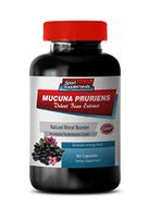 Mood and Anxiety Supplements - MUCUNA PRURIENS Velvet Beans Extract - mucuna Extract Capsules - 1 Bottle 60 Capsules