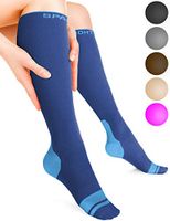 Sparthos Compression Socks (20-30mmHg) - Knee High Sock for Sport, Running, Travel, Medical Support, Pregnancy, Nursing - Calf Long Athletic Compressions Gear Sleeve - for Men and Women (Blue-SM)