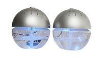 EcoGecko 2 Units Earth Globe Air Revitalizer, Air Freshener, Room Aromatizer, Aromatherapy, Aroma and Essential Oil Diffuser with 10ML Lavender Oil, Silver Color, 2 Units