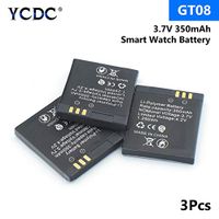 3.7V Rechargeable Li-ion Polymer Battery 350mAh for Smart Watch GT08 Only X3