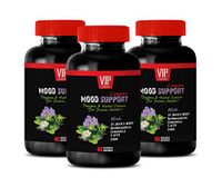 Mood Vitamins - Mood Support Complex - Stress and Anxiety Relief Herbal Formula - GABA Amino Acid - 3 Bottles (180 Capsules)