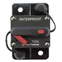 STETION 150 Amp Circuit Breaker Trolling with Manual Reset Car Marine Trolling Motors Boat ATV Manual Power Protect for Audio System Fuse 12V-48VDC Waterproof (150Amp) ...
