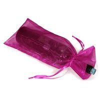 PIXNOR 10 x Sheer Organza Wine Bottle Gift Bags for Present Weddings Party