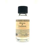 Pure Perfume Oil for Perfume Making, Personal Body Oil, Soap, Candle Making & Incense; Splash-On Clear Glass Bottle. Premium Quality Undiluted & Alcohol Free (1oz, Mimosa & Cardamon)