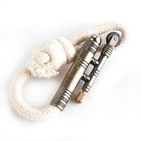 Vintage Lighter Windproof WWII Lighters Retro Trench fire Starter with Velvet Rope fit for Camping Outdoor Activity (Bronze)