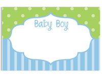50 pack Baby Boy FrameNo Sentiment Enclosure Cards (20 unit, 50 pack per unit.)