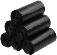 Kitchen household Trash Bags practical,Black Heavy Duty Disposable Garbage Can Liners supplies Clear Garbage Bags, 4550 Gallon 300Counts(Black)