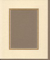 18x24 Light Tan & Gold Double Picture Mats Bevel Cut for 12x18 Pictures