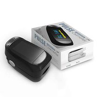 Purism Saturation Monitor Black for SpO2 ，with Carrying Case, Lanyard & Batteries，Suitable for Home, Exercise and Travel Use,Oxygen Meter