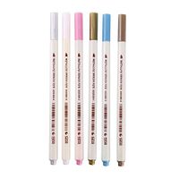 Xisheep Pens, Assorted Colored Metallic Permanent Paint Markers Pens Metallic Marker Pens Office Stationery Home Decorations, for Home DIY Day Multicolor
