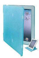 KEYDEX iPad 3, New iPad 3rd Generation Back Hard Case with Cover - Slim-Fit Genius Cover Rotating Stand Case - Blue