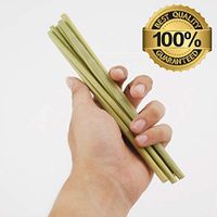 Best Quality - Biodegradable Straws by TPU Straws - Green grass 100 Packs 7.1” x 0.24” – Made 100% from grass - Eco Friendly - Natural, Handmade great for party, picnic, restaurant serving