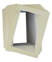 5x7 Pre-cut Acid-free light cream mat, fits 4x6, Package(200)