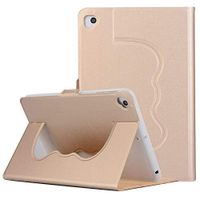 TechCode iPad Pro 9.7 inch Case Cover, Premium PU Leather Solid Color Lightweight Slim-Fit Folding Flip Stand Folio Cover Protective Case for iPad Air2/iPad Pro 9.7 inch,Gold