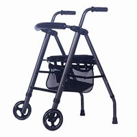 Standard Walkers Walker Height Adjustable Folding Trolley Old Man Moving Seat Portable Old Shopping Cart Roller Assist Non-Slip Anti-Fall (Color : Black, Size : 7858cm)